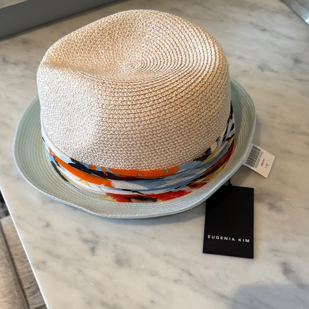 Eugenia Kim Cream and Blue Craig Hat
